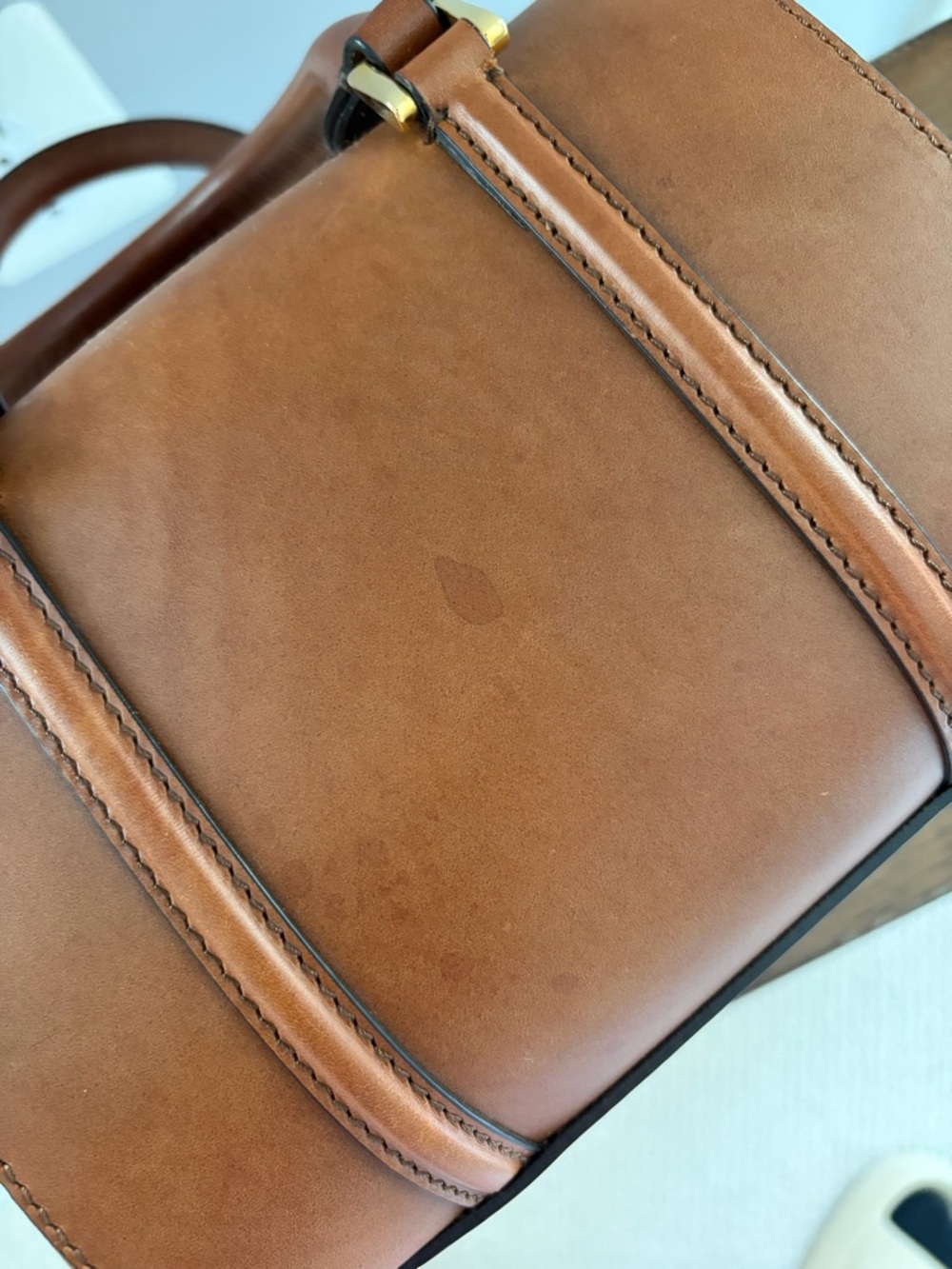 Rare Authentic Burberry Alchester Small Tan Leather Bowler Bag - Picture 12 of 15